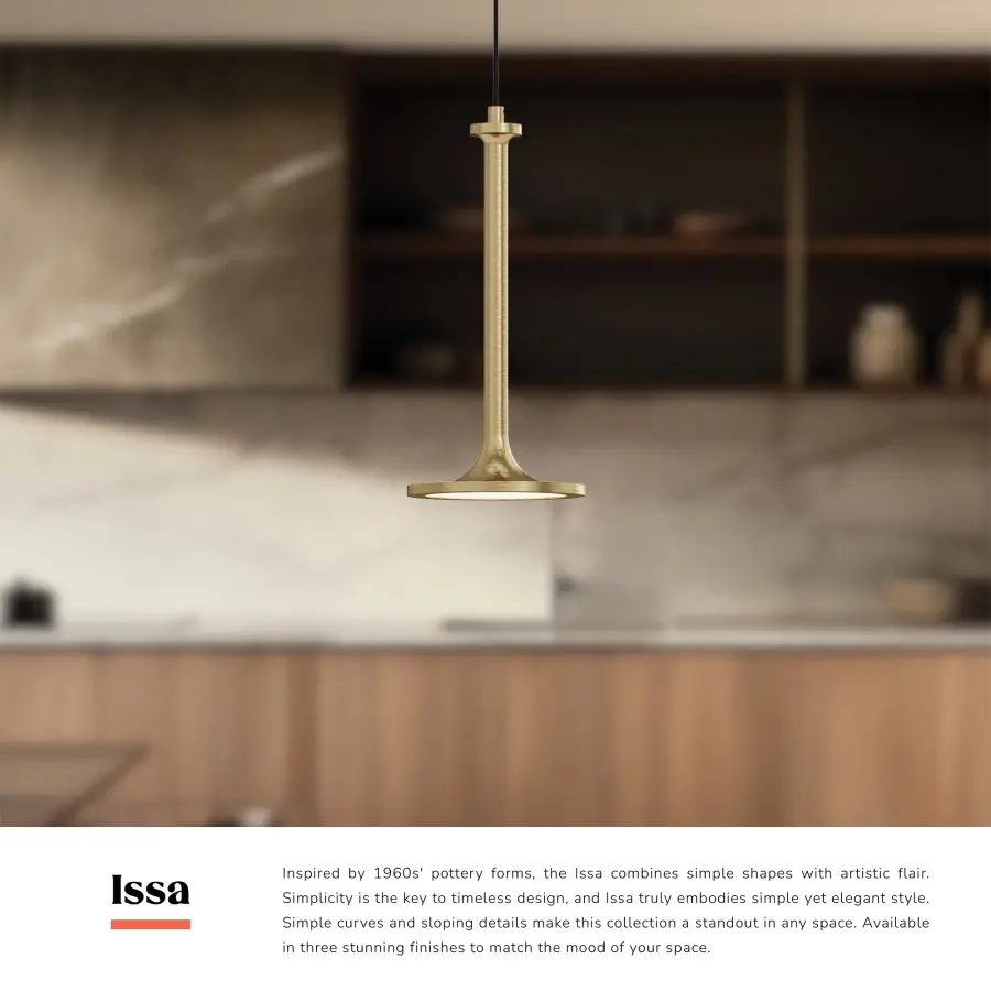 Issa 6-Inch Pendant in Brushed Gold - Image 9