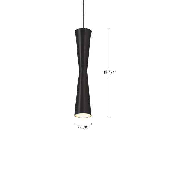 Robson 12-Inch Matte Black Pendant Light - Image 13