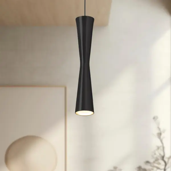 Robson 12-Inch Matte Black Pendant Light - Image 3