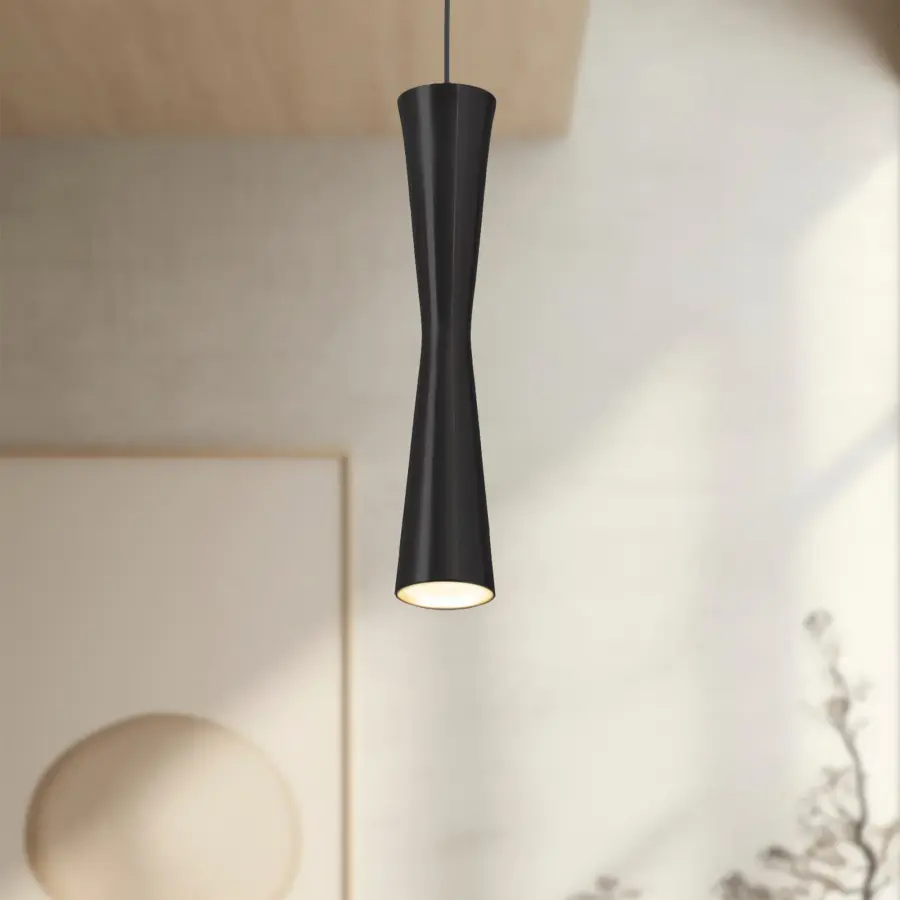 Robson 12-Inch Matte Black Pendant Light - Image 3