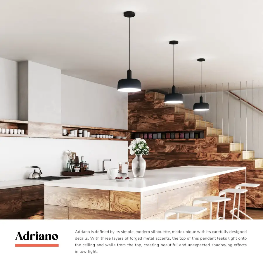 Adriano 10-Inch Pendant in Brushed Gold - Image 9