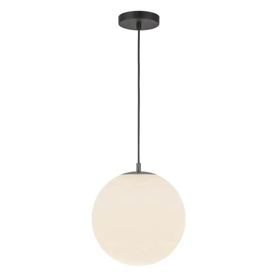 Marco 12" LED Pendant with Opal Glass Globe - Image 1