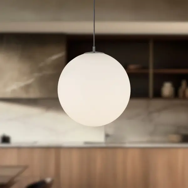 Marco 16" LED Pendant with Opal Glass Globe - Image 2