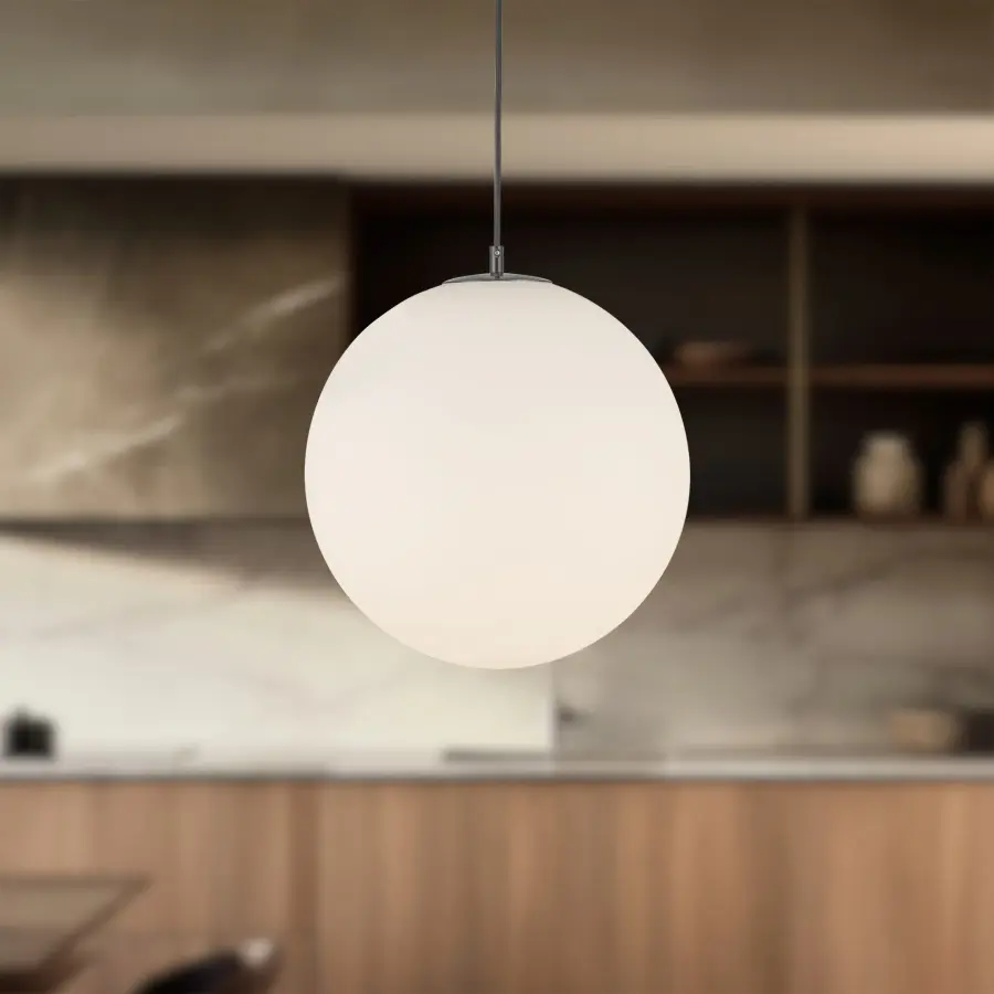 Marco 16" LED Pendant with Opal Glass Globe - Image 2