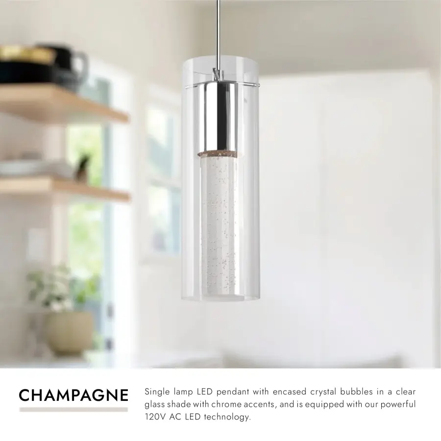 Champagne 4-Inch LED Pendant - Image 3