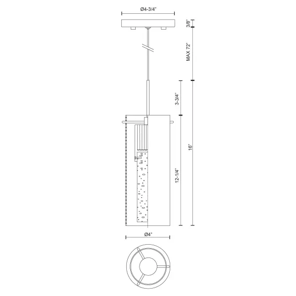 Champagne 4-Inch LED Pendant - Image 7