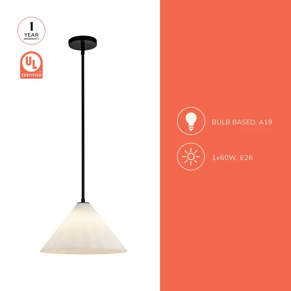 Serena 14-Inch Pendant in Aged Gold with Opal Glass - Image 10