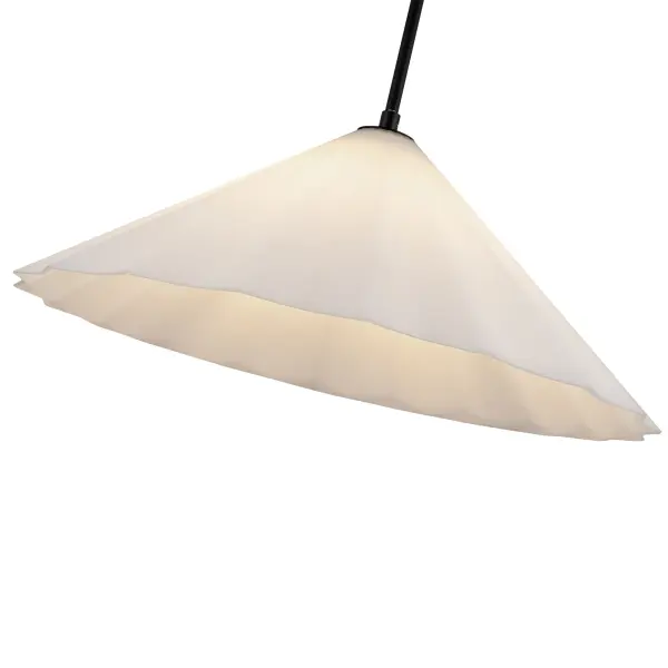 Serena 20-Inch Pendant Light in Matte Black with Opal Glass - Image 6