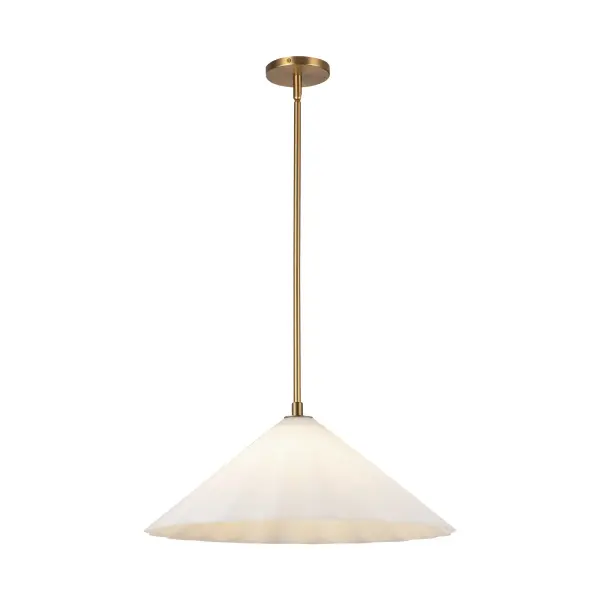 Serena 20-Inch Pendant Light in Matte Black with Opal Glass - Image 7