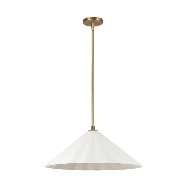 Serena 20-Inch Pendant Light in Matte Black with Opal Glass - Image 8