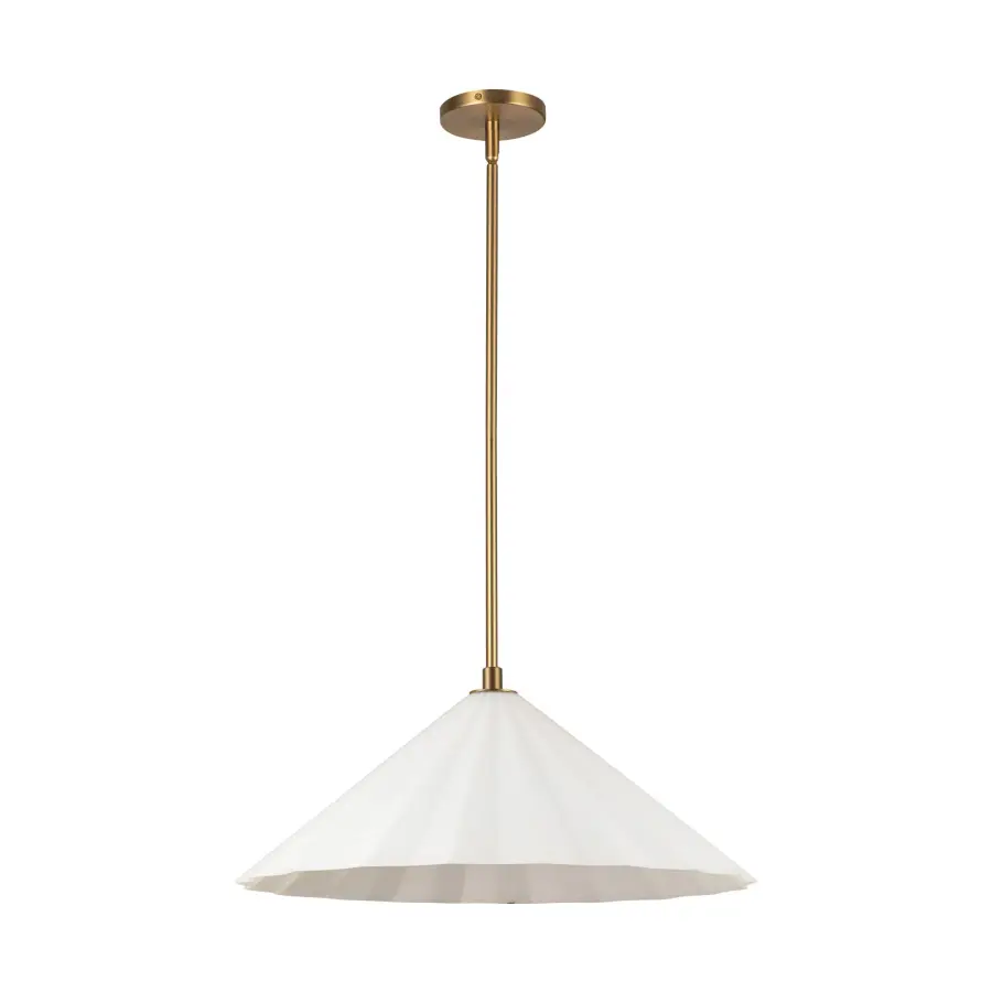 Serena 20-Inch Pendant Light in Matte Black with Opal Glass - Image 8