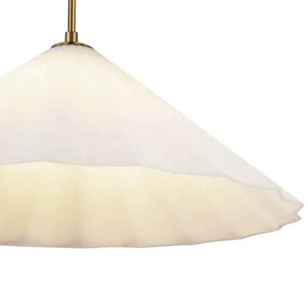 Serena 20-Inch Pendant Light in Matte Black with Opal Glass - Image 9