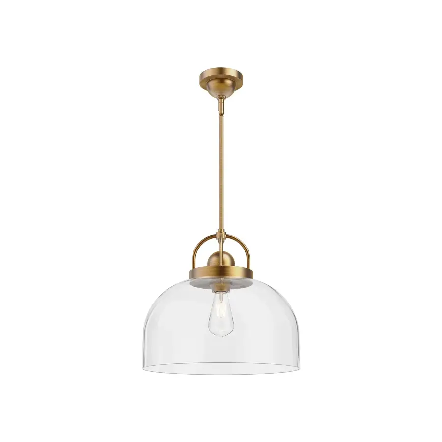 Lancaster 15-inch Pendant in Aged Gold - Image 6