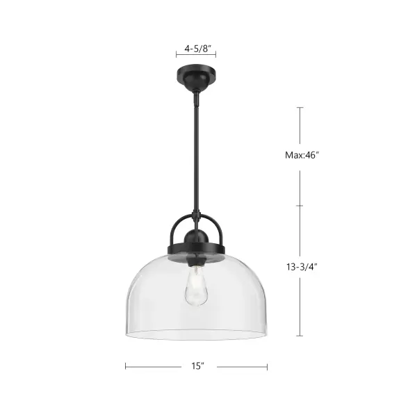 Lancaster 15-inch Pendant in Aged Gold - Image 7