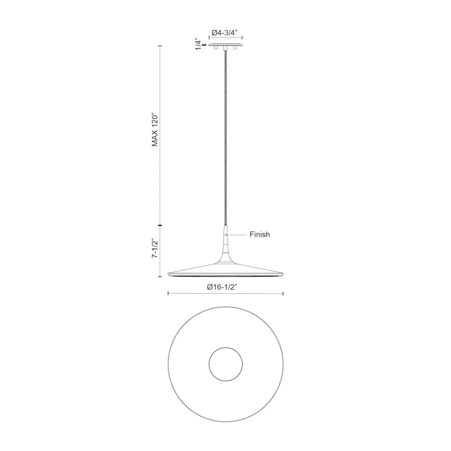 Disc 16-Inch Pendant Light - Image 13