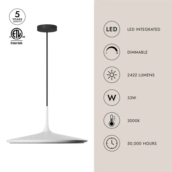 Disc 16-Inch Pendant Light - Image 10