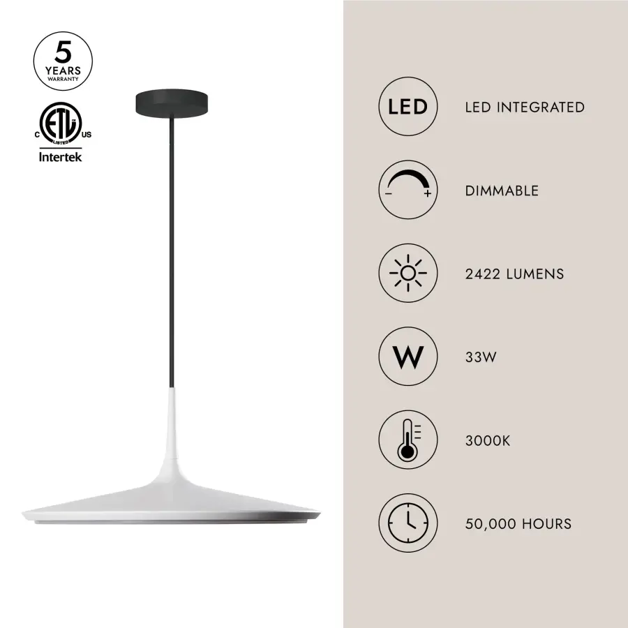 Disc 16-Inch Pendant Light - Image 10