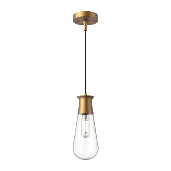 Marcel 4-Inch Pendant in Aged Gold - Image 1