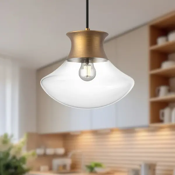 Marcel 11-Inch Pendant in Aged Gold - Image 2