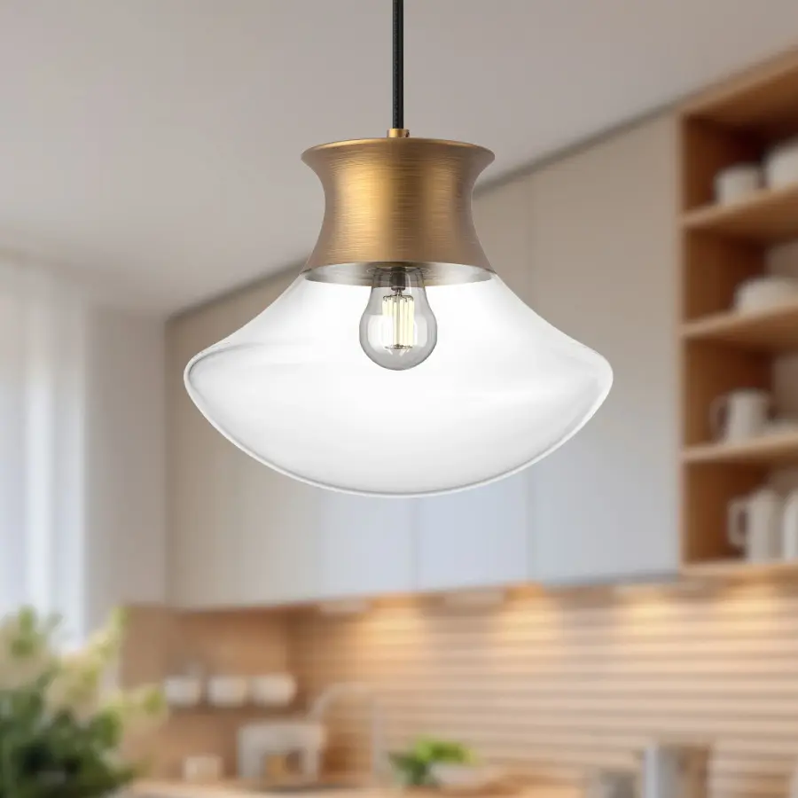Marcel 11-Inch Pendant in Aged Gold - Image 2