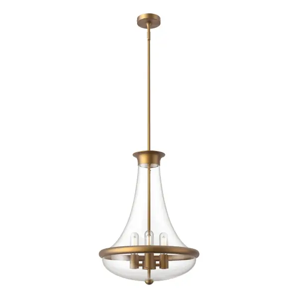 Marcel 18-Inch Pendant in Aged Gold - Image 6