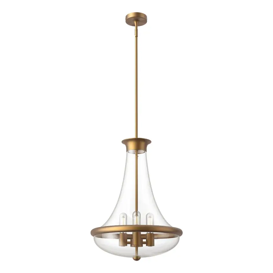 Marcel 18-Inch Pendant in Aged Gold - Image 6