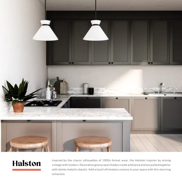 Halston 8-Inch Pendant in Brushed Gold - Image 8