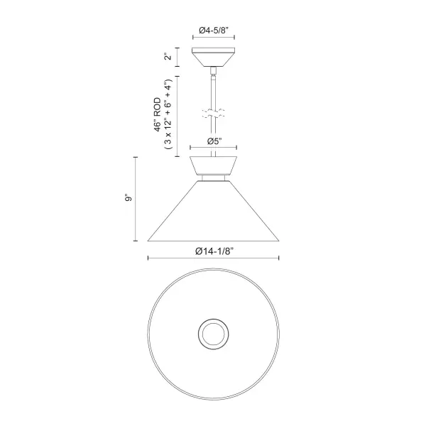 Halston 14-Inch Pendant Light - Image 10