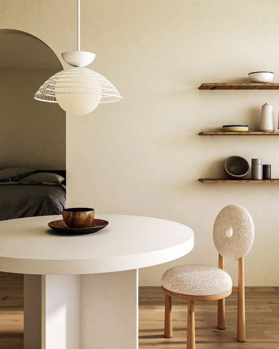 Perth 14-Inch Pendant in Brushed Gold with Opal Glass - Image 2