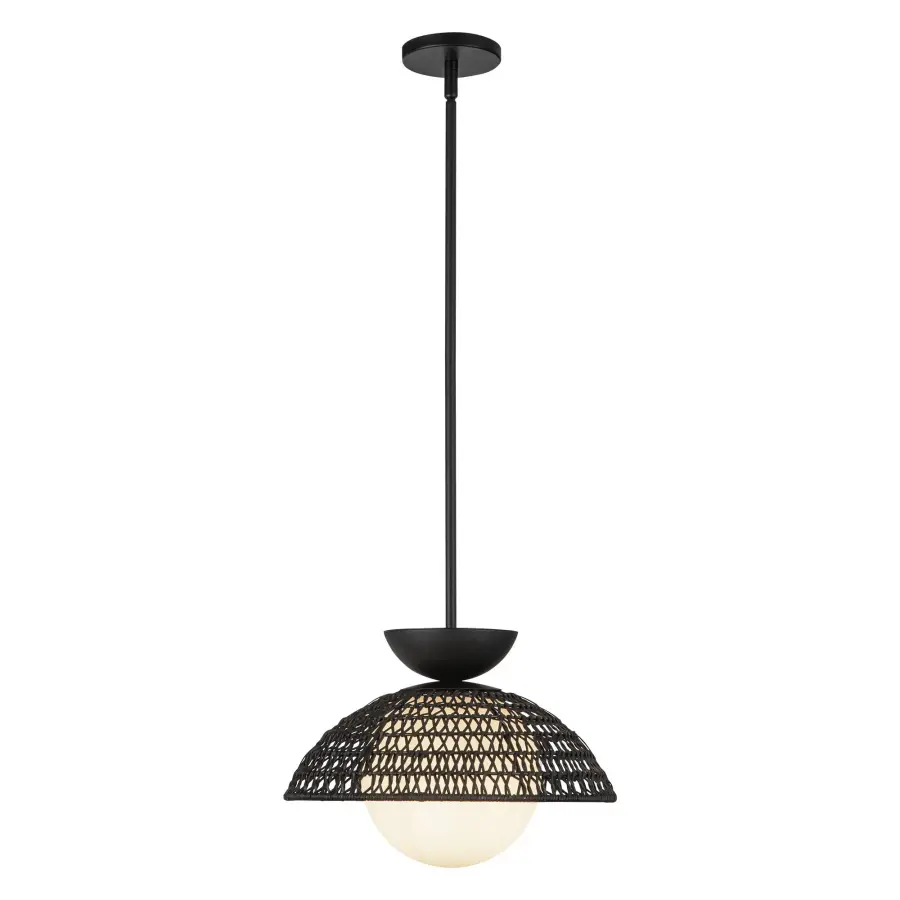 Perth 14-Inch Pendant in Brushed Gold with Opal Glass - Image 11