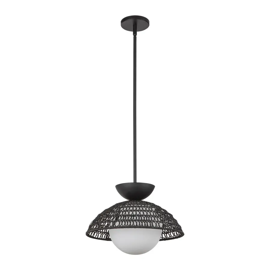 Perth 14-Inch Pendant in Brushed Gold with Opal Glass - Image 12
