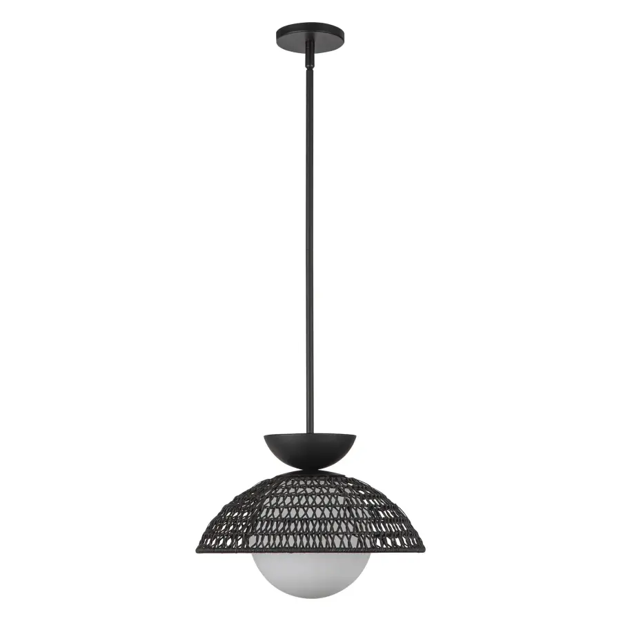 Perth 14-Inch Pendant in Brushed Gold with Opal Glass - Image 13