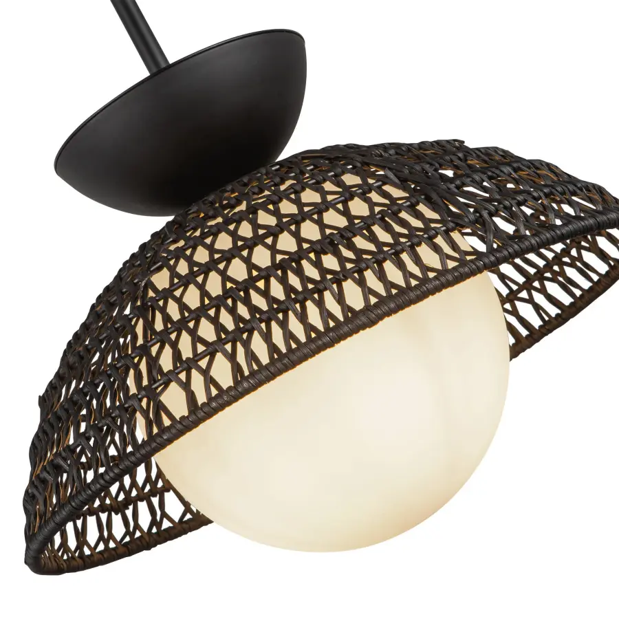 Perth 14-Inch Pendant in Brushed Gold with Opal Glass - Image 14