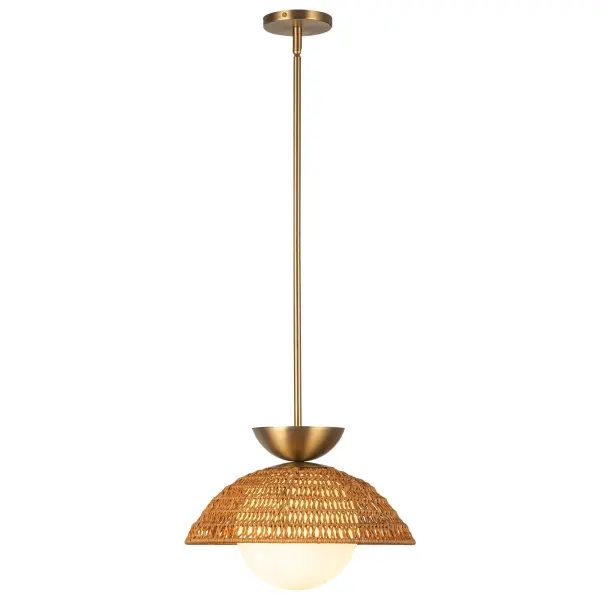 Perth 14-Inch Pendant in Brushed Gold with Opal Glass - Image 16