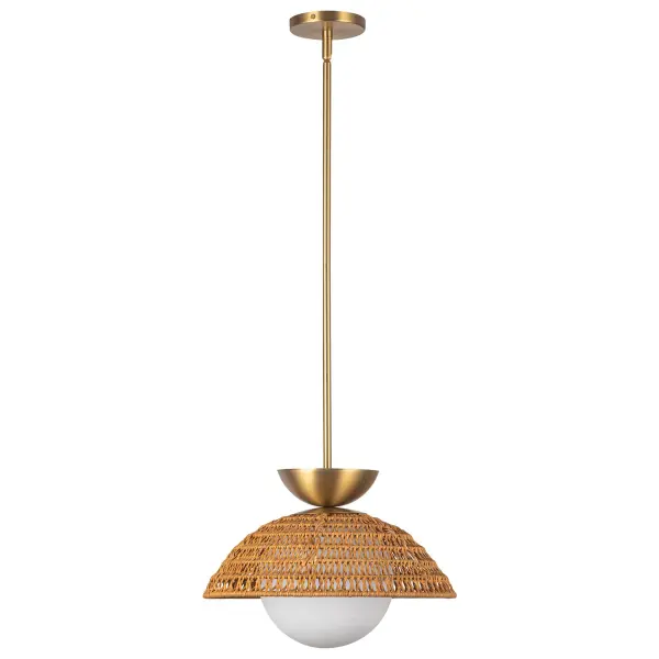 Perth 14-Inch Pendant in Brushed Gold with Opal Glass - Image 18