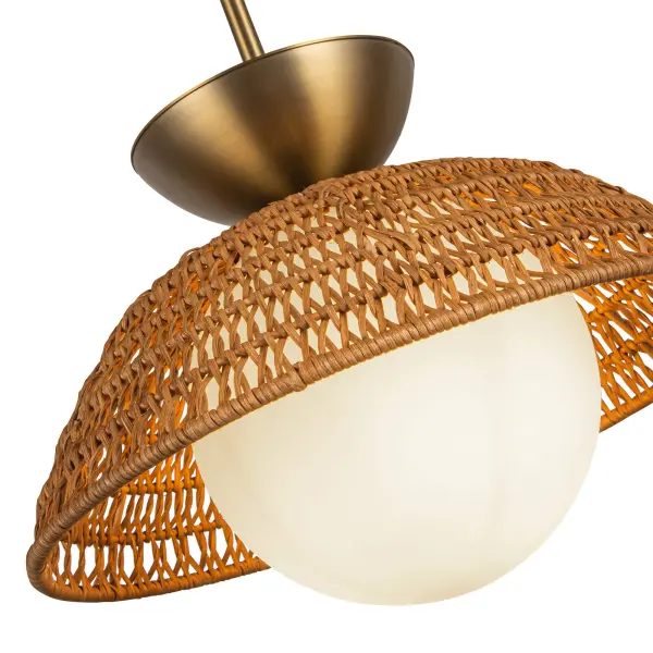 Perth 14-Inch Pendant in Brushed Gold with Opal Glass - Image 19
