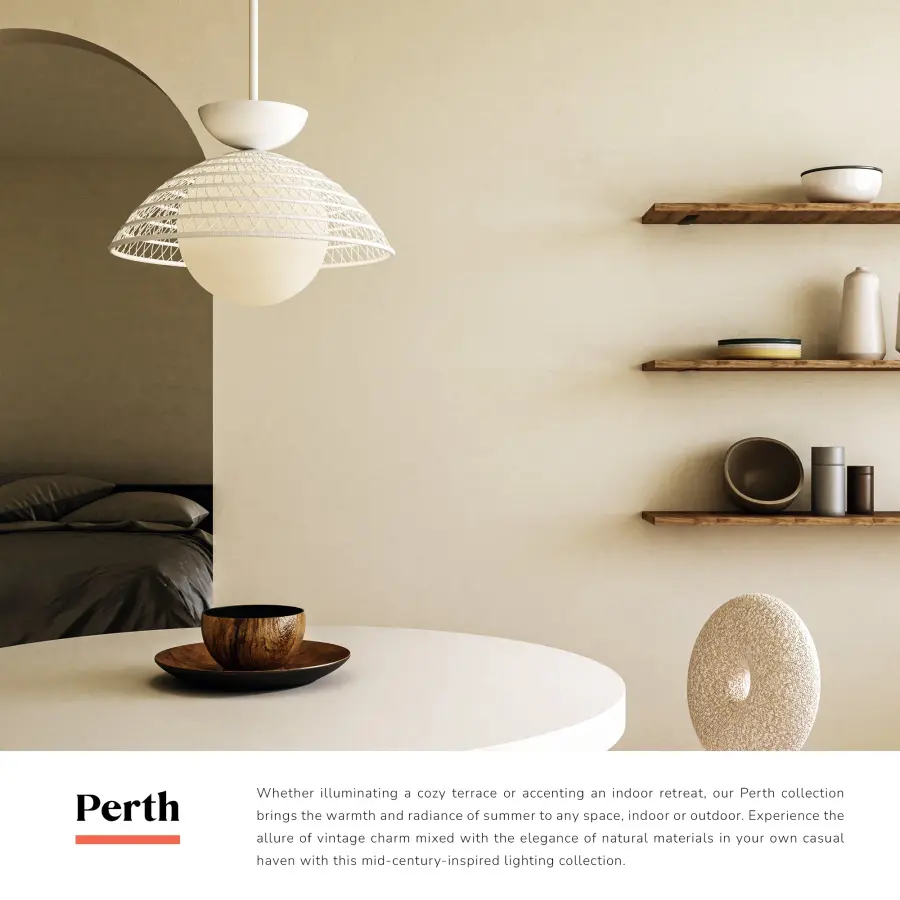 Perth 14-Inch Pendant in Brushed Gold with Opal Glass - Image 20