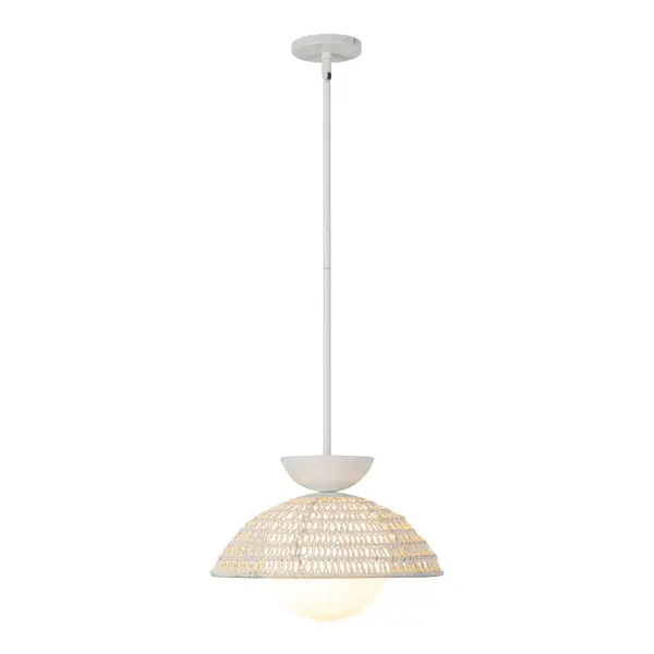 Perth 14-Inch Pendant in Brushed Gold with Opal Glass - Image 6