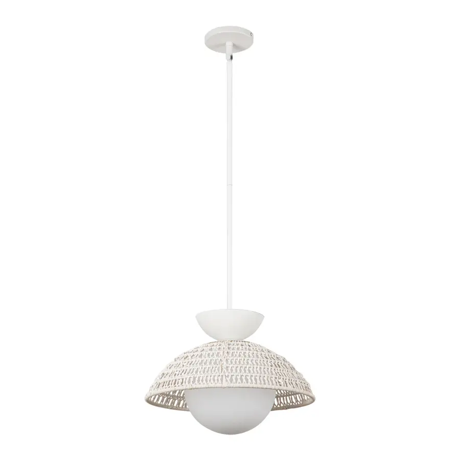 Perth 14-Inch Pendant in Brushed Gold with Opal Glass - Image 7