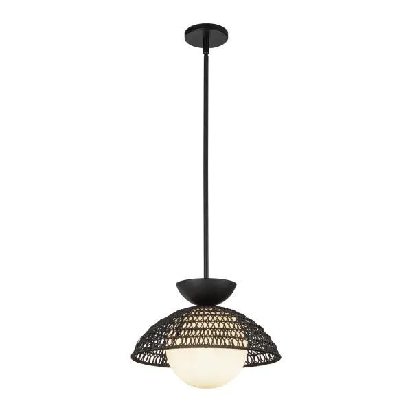 Perth 14-Inch Pendant in Brushed Gold with Opal Glass - Image 10