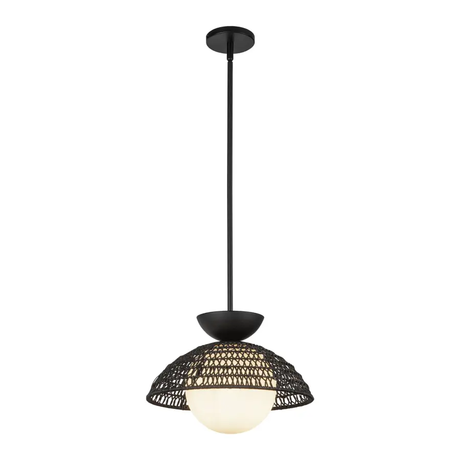Perth 14-Inch Pendant in Brushed Gold with Opal Glass - Image 10