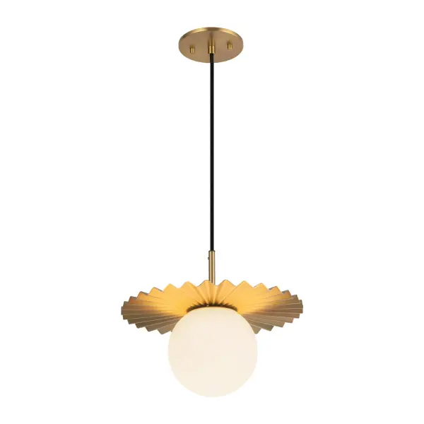 Plume 12-Inch Pendant in Brushed Gold - Image 4