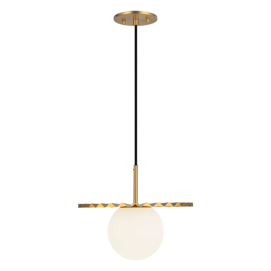 Plume 12-Inch Pendant in Brushed Gold - Image 5