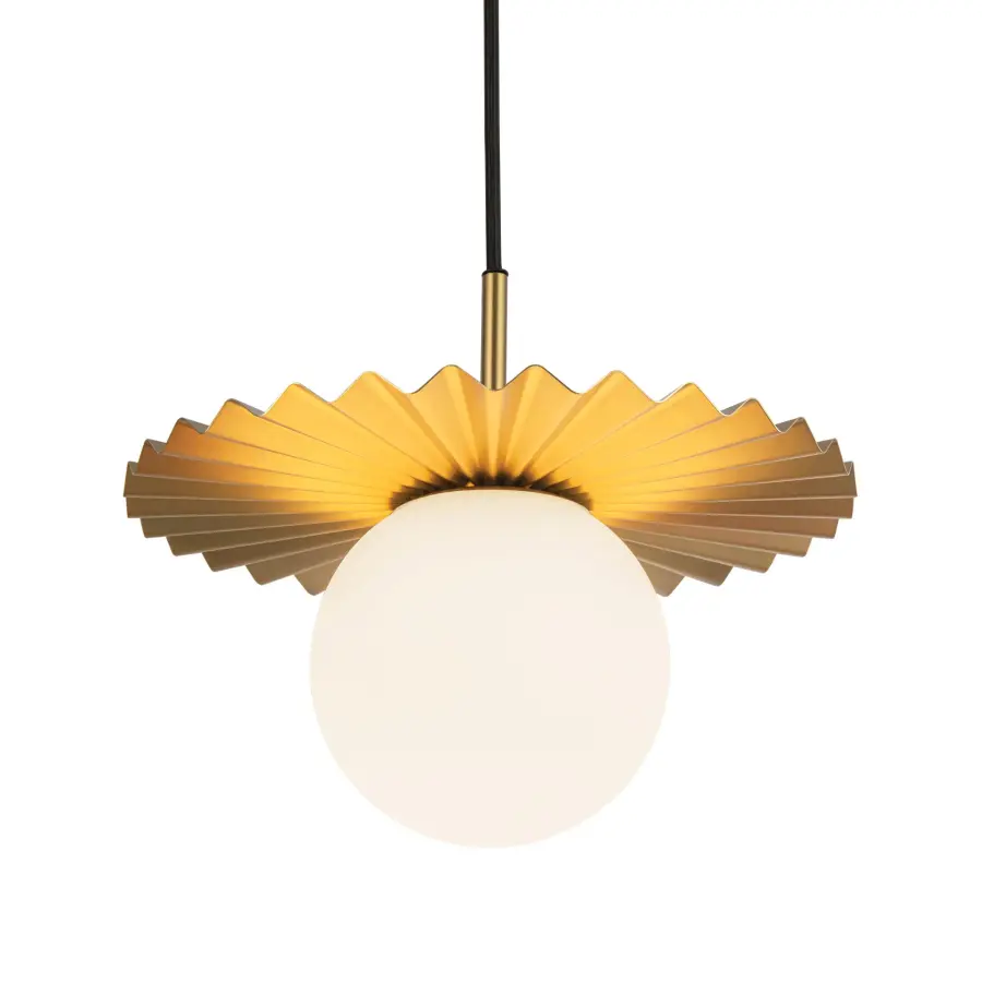 Plume 12-Inch Pendant in Brushed Gold - Image 6
