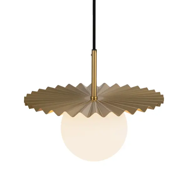 Plume 12-Inch Pendant in Brushed Gold - Image 7
