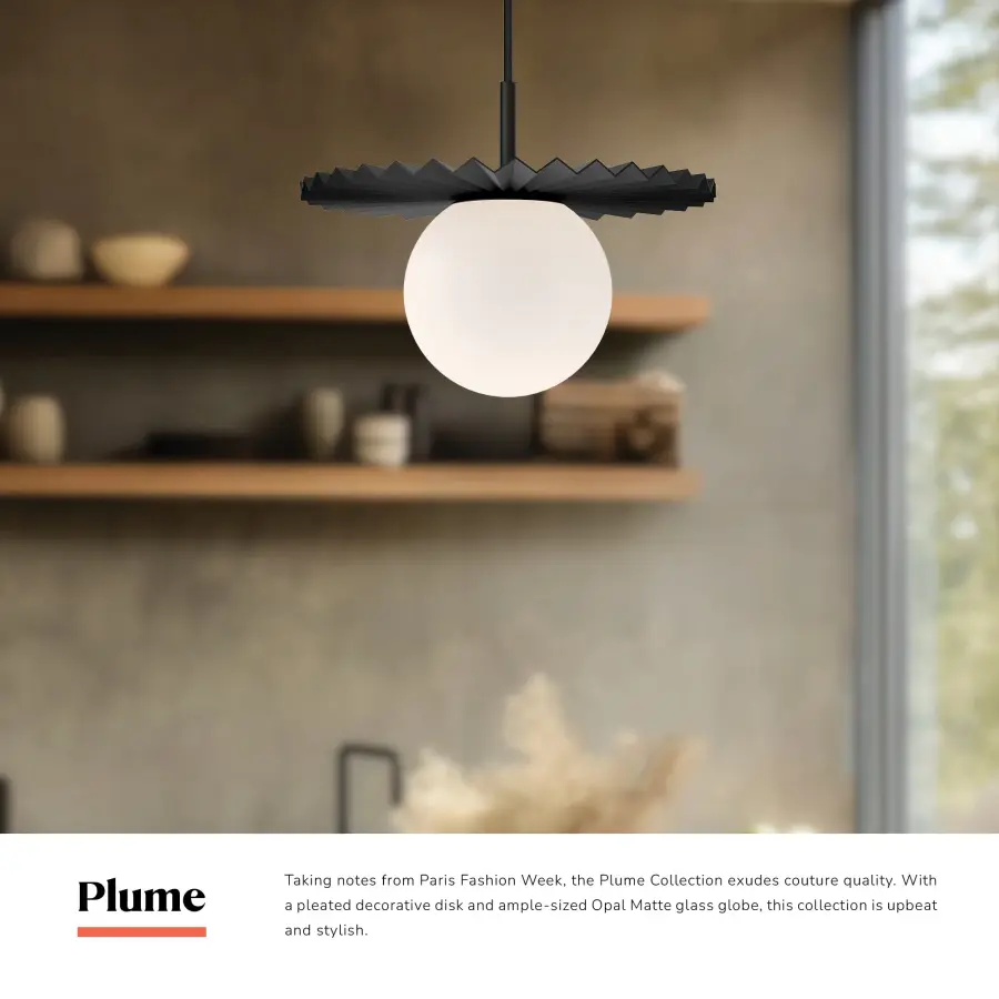 Plume 12-Inch Pendant in Brushed Gold - Image 9