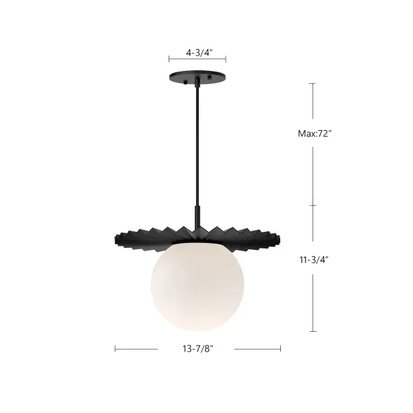 Plume 14-Inch Pendant Light in Matte Black - Image 11
