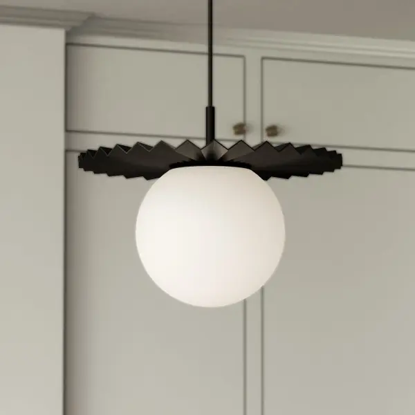 Plume 14-Inch Pendant Light in Matte Black - Image 5