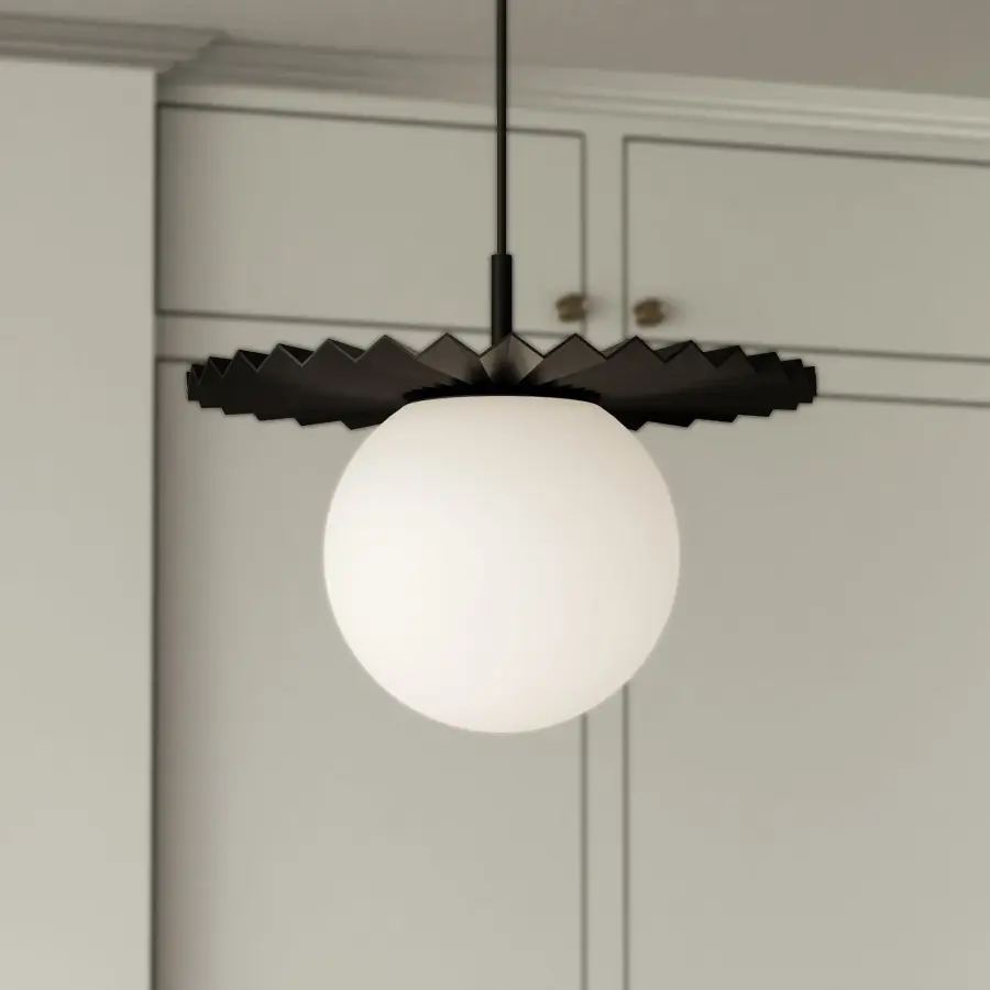 Plume 14-Inch Pendant Light in Matte Black - Image 5