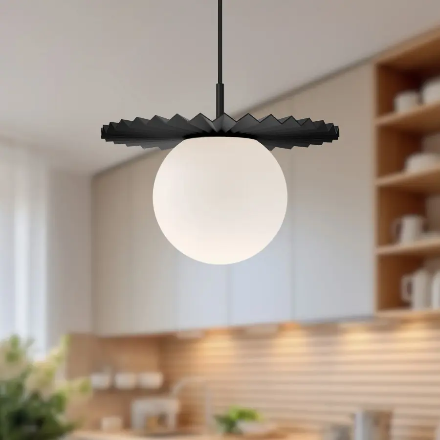 Plume 14-Inch Pendant Light in Matte Black - Image 7